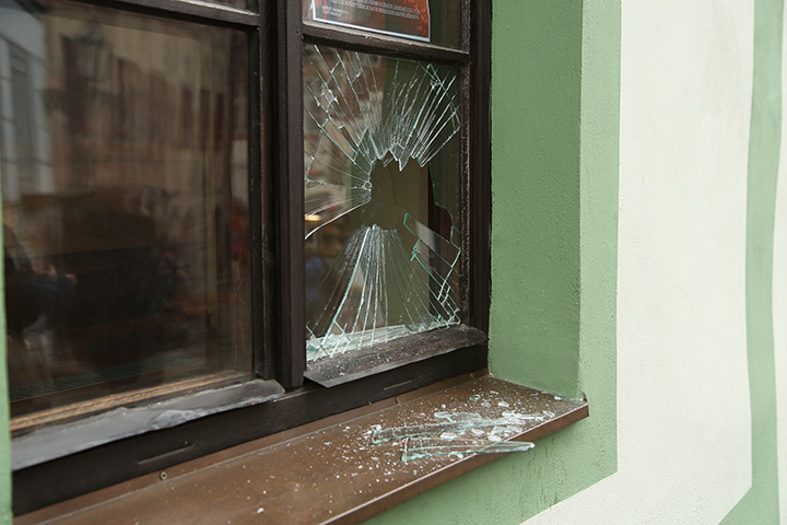A2B Glass are able to board up broken windows while they are being repaired in Bedford.